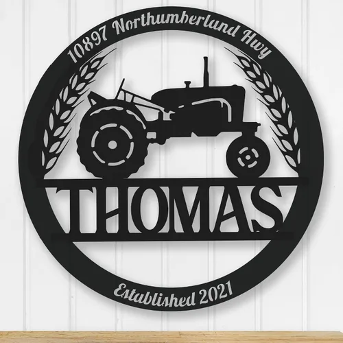 Miniatura 22 de Letrero de metal personalizado con nombre de camión, semirremolque, arte de pared para valla de garaje, patio, decoración al aire libre, letrero