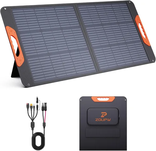 Miniatura 9 de ZOUPW Panel solar portátil de 110 vatios tipo N 16BB para central eléctrica, panel solar plegable mono para Jackery 300/500/Ecoflow/Anker