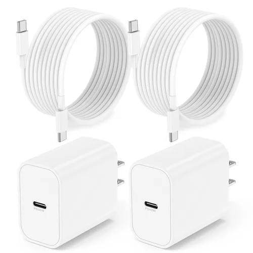 Miniatura 13 de iPhone 17 16 15 Cargador/Cable de carga de 10 pies tipo C a C largo, bloque de carga rápida USB C enchufe de carga para Apple iPhone 17 Pro Max/17