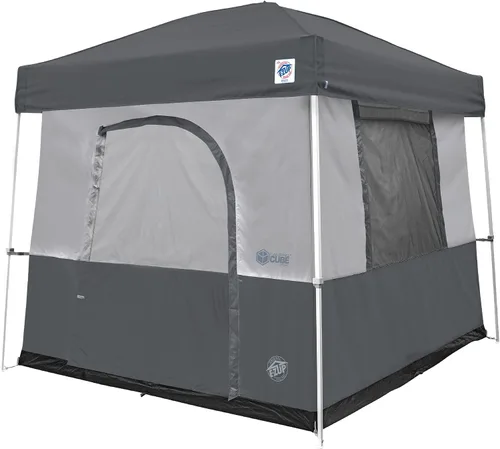 Miniatura 5 de E-Z UP Camping Cube Sport, convierte el toldo de patas en ángulo de 10 pies en tienda de campaña