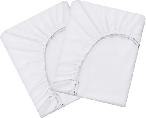 Miniatura 28 de HBHLFZ Sábana Bajera Ajustable King Solamente, Sábana Bajera Suave y Transpirable - 78"x80" Sábana Bajera Ajustable King Size con Bolsillos Blanco