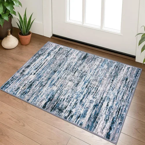 Miniatura 95 de Alfombra de pasillo moderna Lansny 2 x 6 pulgadas, alfombra de cocina lavable verde mostaza multicolor, alfombra antideslizante suave para pasillo