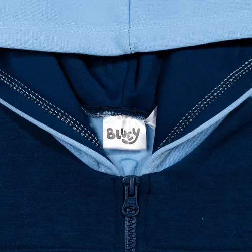 Miniatura 6 de Bluey Sudadera con capucha de forro polar con media cremallera para niños pequeños a grandes Azul