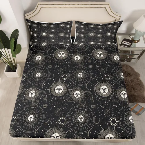 Miniatura 36 de Erosebridal Sábana bajera ajustable con estampado de fútbol, tamaño individual, para niños y niñas, juego de ropa de cama de juegos de pelota, funda