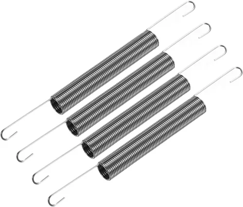 Miniatura 6 de uxcell Resorte de extensión - 0.035 in de diámetro de alambre, 0.394 in de diámetro exterior, 4.724 in de longitud, resorte de tensión de gancho