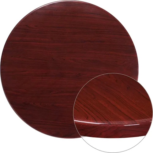 Miniatura 11 de Flash Furniture - Tapa de mesa de resina brillante de 30.0 x 48.0 pulgadas, con borde caído de 2.0 pulgadas de grosor