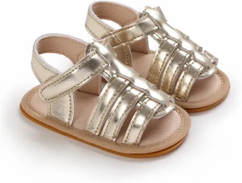 Miniatura 4 de LAFEGEN Sandalias de verano para bebés y niñas con 2 correas, suela suave, antideslizantes, zapatos de playa para bebés y niños pequeños, zapatos