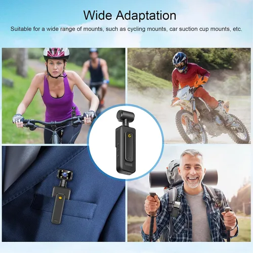 Miniatura 9 de Tangxi Cámara de acción WiFi 4K, cámaras de vlogging de 40 MP con pantalla HD de 1.3 pulgadas, lente giratoria de 180°, ultra ancha de 135°, control