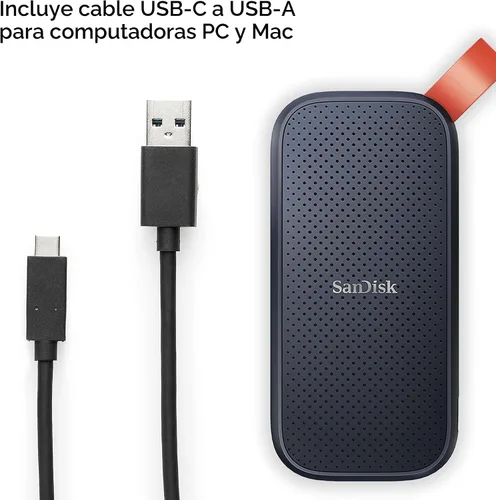 Miniatura 3 de SanDisk 1TB SSD portátil - Hasta 800MB/s, USB-C, USB 3.2 Gen 2, firmware actualizado - Unidad de estado sólido externa - SDSSDE30-1T00-G26