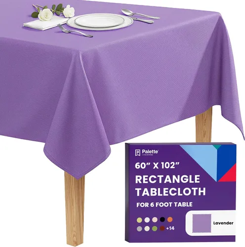 Miniatura 43 de Gee Di Moda - Mantel rectangular de 60 x 84 pulgadas – Mantel rectangular de poliéster lavable para mesa de 5 pies