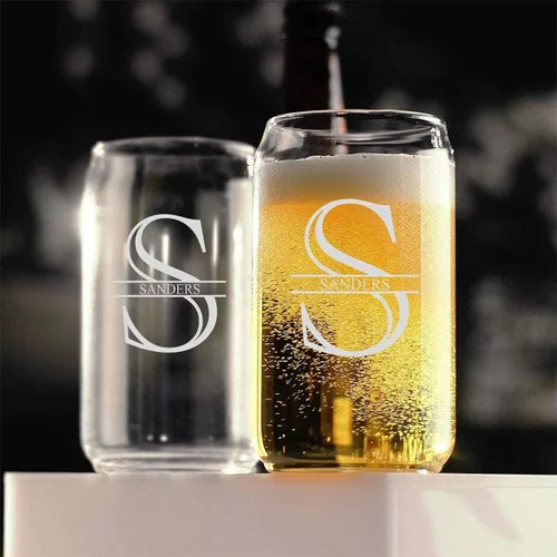 Miniatura 4 de Regalos personalizados para hombres – Vasos de cerveza grabados – Regalos de vidrio grabado personalizados para hombres y mujeres – Ideal