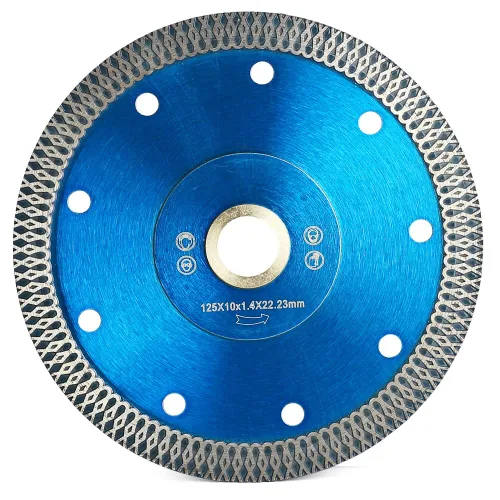 Miniatura 8 de 10" Hoja de sierra de diamante súper delgada de porcelana para azulejos de cerámica, corte húmedo o seco para granito, mármol, azulejos de cerámica