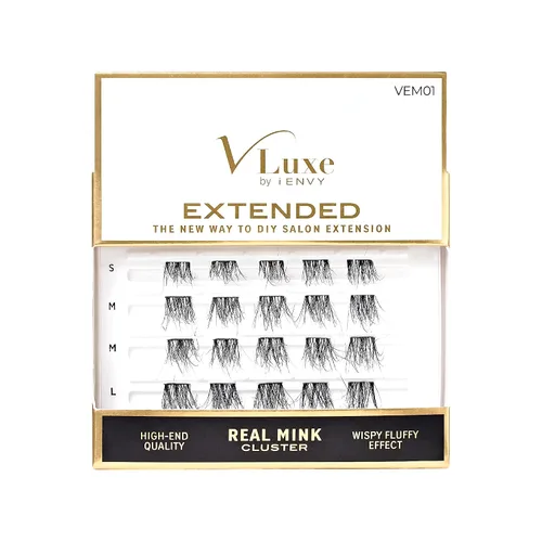 Miniatura 24 de VLuxe by iEnvy Extended Collection: Kit de iniciación de extensión de pestañas con 10 pares de alargamiento natural, aplicador y unión y sello