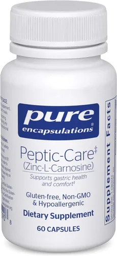 Pure Encapsulations Peptic-Care - Zinc-L-Carnosine - Suplemento para la salud intestinal y antioxidante - Apoya la salud gástrica* - Vegano y sin