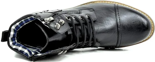 Miniatura 6 de Bruno Marc Men's Motorcycle Combat Boots Zipper Biker Boot