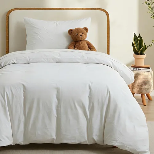 Miniatura 29 de LOVQUE Funda de edredón de algodón verde oliva, tamaño King, juego de ropa de cama natural similar al lino con cierre de cremallera (sin edredón)