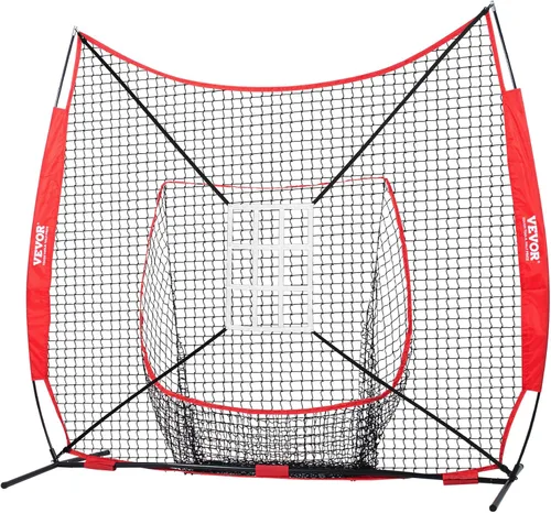 Miniatura 10 de VEVOR - Red de práctica de sóftbol, red portátil de entrenamiento de béisbol para batear, batear, atrapar, lanzar, equipo de respaldo con marco