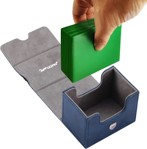 Miniatura 3 de Zoopin - Caja de cuero con contador de vida giratorio integrado (azul)