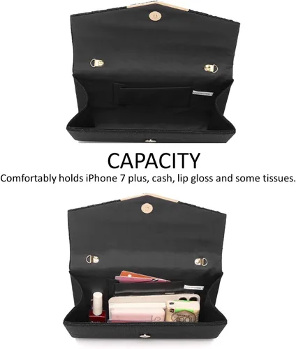 Miniatura 7 de Bolsos de noche para mujer, con lentejuelas y purpurina para mujer, bolso de mano brillante, bolso formal para boda, fiesta, baile de graduación
