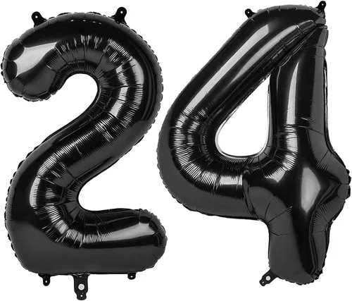Miniatura 416 de Globo de cumpleaños número 4 dorado de 40 pulgadas, globos gigantes del número cuatro 14 24 34 40 44 2024, globos grandes de lámina de mylar para Oro
