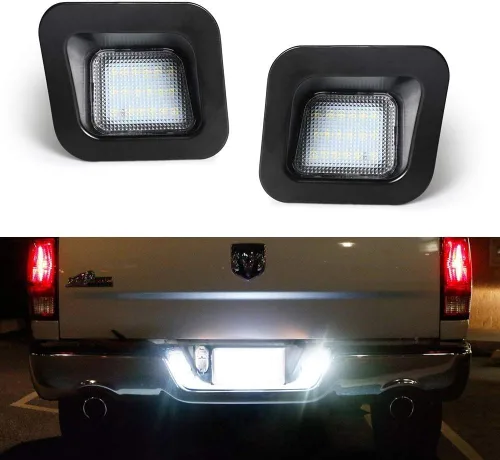 Miniatura 8 de Gempro Luces LED para Placa de Matrícula Trasera del Parachoques con Arnés de Cableado con Conector Pigtail para Camioneta Pickup Dodge Ram