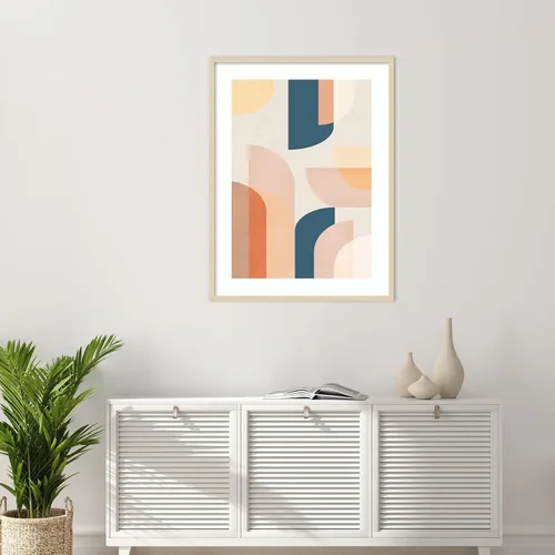 Miniatura 5 de Amanti Art Lienzo decorativo para pared, diseño geométrico retro de 41 x 31 pulgadas, por Kathrin Pienaar, arte abstracto para pared, decoración