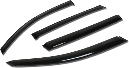 DNA Motoring WVS-T2-0156 - Juego de 4 protectores de lluvia para ventana 04-08 Pacifica CS V6, tinte de humo, deflector de sol, viento y lluvia,