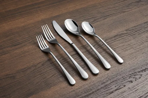 Miniatura 2 de Cambridge Silversmiths Xyla Mirror - Juego de cubiertos de 20 piezas, servicio para 4 Espejo plateado
