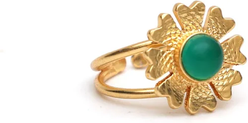 Miniatura 14 de Gempires - Anillos de piedra natural para mujer, ligeros, de cristal, hechos a mano, hipoalergénicos, chapados en oro, para uso diario, regalos