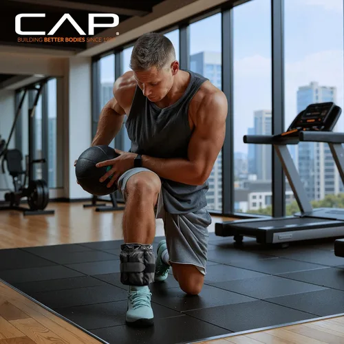 Miniatura 6 de CAP Barbell Pesas ajustables para tobillo Par de 10-20 libras Negro