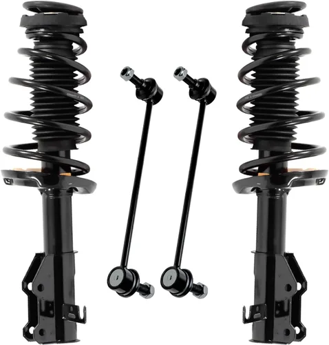 Miniatura 19 de Detroit Axle - Puntales delanteros con resorte helicoidal + enlaces de extremo de barras estabilizadoras de repuesto para Ford Flex Lincoln MKT
