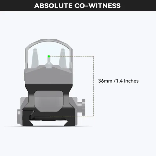 Miniatura 6 de Guardtier Red Dot - Soporte elevador Picatinny de 0.75 pulgadas compatible con RMR Footprint Red Dot/407C/507C/508T