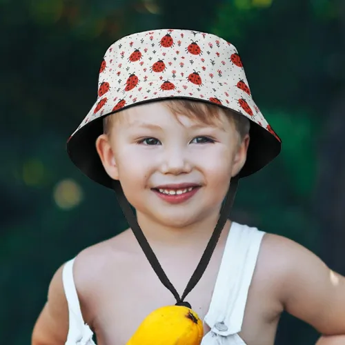 Miniatura 5 de Sombreros para niños, mariquitas, para playa, verano, cubeta de viaje, sombrero de pescador, sombreros de pescador para niños pequeños