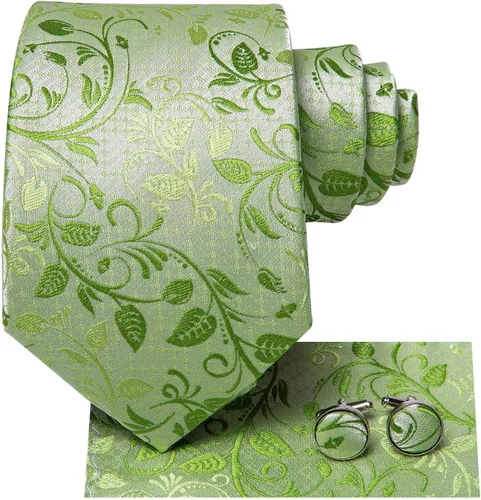Miniatura 245 de Hi-Tie Corbatas de seda para hombre, diseño de cachemira a rayas, con bolsillo, gemelos cuadrados, conjunto formal de negocios