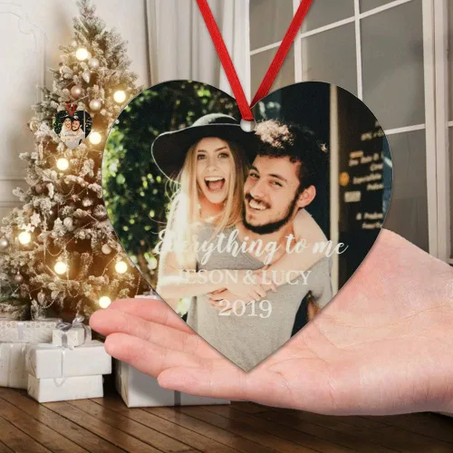 Miniatura 4 de Adornos de fotos de Navidad personalizados 2024 – Decoración de árbol de Navidad, adorno personalizado para colgar imagen familiar, decoración