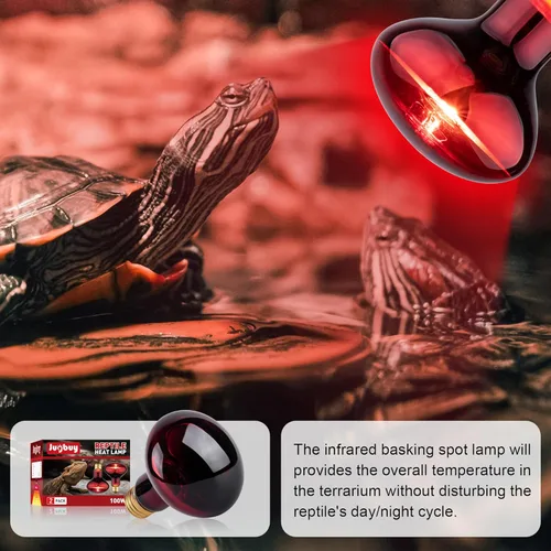 Miniatura 4 de Bombilla de calor para reptiles, bombillas de calor infrarrojo de 100 W, bombilla roja para serpiente, tortuga, dragón barbudo, lagarto, pollos
