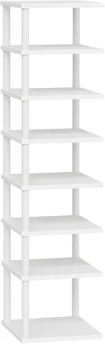 Miniatura 11 de HOOBRO Zapatero vertical, estante estrecho de 6 niveles, organizador de almacenamiento de zapatos para espacios pequeños, 11 pulgadas de largo x 11