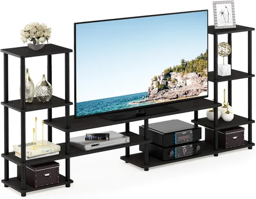 Miniatura 18 de Furinno JAYA - Soporte para TV, roble francés, gris/negro Roble Francés/Negro