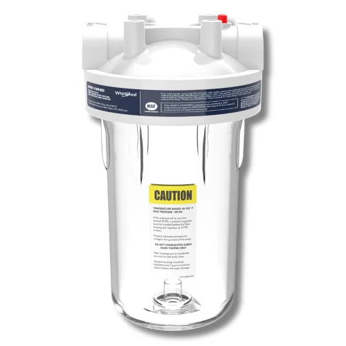 Miniatura 9 de Whirlpool Sistema de filtración de agua para toda la casa de 10 x 2.5 pulgadas WHKF-DWHV, puertos de 3/4", carcasa transparente, filtro de agua