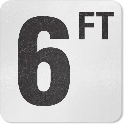 Miniatura 8 de SmartSign Marcador/letrero adhesivo de profundidad de piscina "3 pies", altura de letra de 4 pulgadas, vinilo laminado de 20 mil con superficie