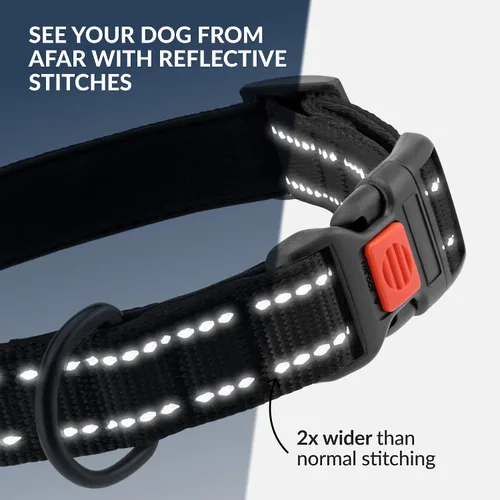 Miniatura 2 de CollarDirect Collar reflectante para perro o cachorro pequeño, mediano y grande con hebilla de liberación rápida, para niños y niñas, nailon
