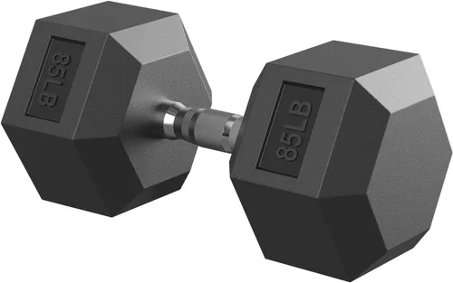 Miniatura 26 de HANDBODE Juego de mancuernas hexagonales de 40 a 570 libras, mancuernas de ejercicio y fitness con revestimiento de goma, peso de mano