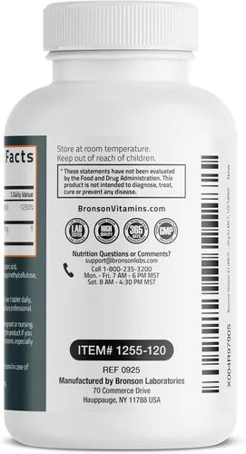 Miniatura 7 de Bronson Vitamina K2 (MK7) con Suplemento D3 Fuerza Extra 2 en 1 Soporte, 10,000 UI Vitamina D3 y 120 mcg K2 MK-7, 120 Tabletas