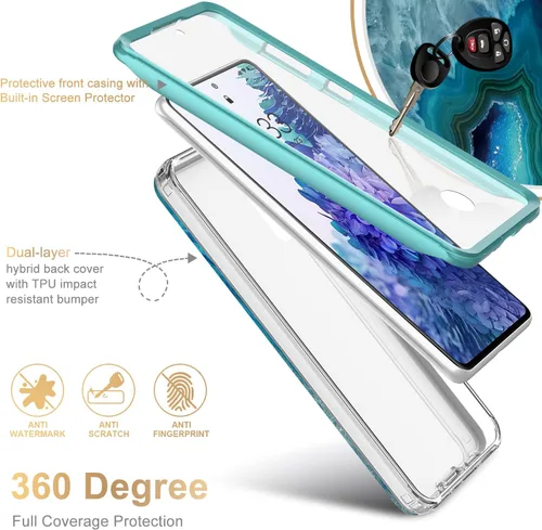Miniatura 2 de Esdot Funda compatible con Samsung Galaxy S20 FE con protector de pantalla integrado, con diseño de moda para mujeres y niñas, funda protectora