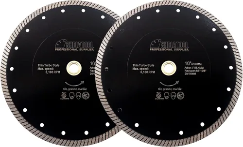 Miniatura 16 de SHDIATOOL Hoja de sierra turbo de diamante de 7 pulgadas, disco de corte súper delgado para azulejos de porcelana y cerámica, rueda de corte