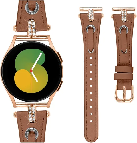 Miniatura 13 de DEALELE Correas compatibles con Samsung Galaxy Watch 6/6 Classic / 5/5 Pro / 4/4 Classic/Galaxy 3 1.614 in / Active 2, correa de repuesto de cuero