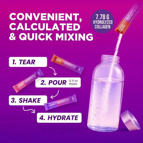 Miniatura 8 de Keto Vitals Colágeno en polvo para mujeres, más electrolitos, 30 paquetes de viaje, 0.27 oz de péptidos de colágeno hidrolizados alimentados