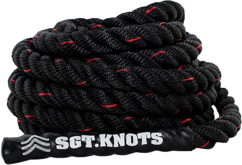 Miniatura 2 de SGT KNOTS Cuerda de batalla retorcida, cuerda de ejercicio con peso para entrenamiento de fuerza, CrossFit, batalla, escalada y gimnasio