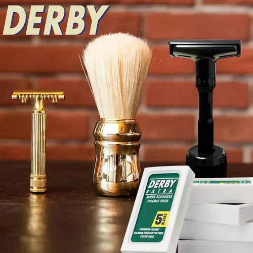 Miniatura 9 de 100 cuchillas de afeitar "Derby Extra Professional" de doble filo para maquinilla de afeitar recta