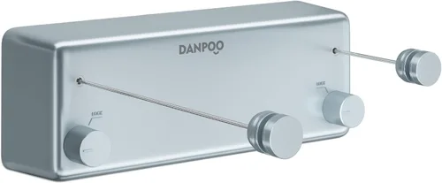 Miniatura 10 de Danpoo Tendedero retráctil, línea de ropa de acero inoxidable de 2 x 13.8 pies para interiores y exteriores, secado de ropa montado en la pared